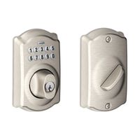 Schlage BE365CAM619 Be365 Camelot Keypad Deadbolt, Satin Nickel