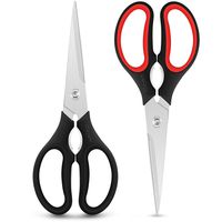 Kitchen Scissors, 2-Pack 9" Come Apart Kitchen Shears, Heavy Duty Dishwasher Safe Stainless Steel Multipurpose Sharp Scissors for Food, Chicken, Poultry, Fish, Meat, Herbs, Comfort-Grip Handles