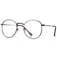 Pro Acme Classic Round Metal Clear Lens Glasses Frame Unisex Circle Eyeglasses (Bronze)