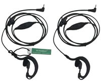 2 X SUNDELY Clip Ear/Ear Hook Headset Earpiece with VOX-PTT Switch for Motorola Radio/Walkie Talkie EM1000 MH230R MJ270R TKLR T3 T4 T5 T6 T7 1-pin
