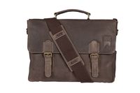 Navali Navigator Laptop Messenger Bag for 15in Laptops - Genuine Saddle Leather (Brown)