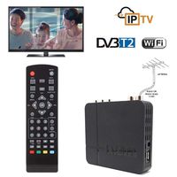 dezirZJjx Digital TV Box, Mini HD DVB-T2 K2 WiFi Terrestrial Receiver Digital TV Box with Remote Control US Plug