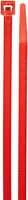 Standard Cable Tie, 50lbs Tensile Strength, 3" Bundle Diameter, 0.187" Width, 11.1" Length, Red