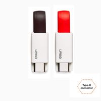 Urbo Keyring Charger Cable with USB-A to Type-C Connector (2-Pack) with 56k ohm Pull-up Resistor for Devices Such as Samsung Galaxy Note 7 / S8, LG G6 / V20, Nexus 6P, Moto Z Force Droid, OnePlus 5