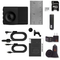 Garmin Dash Cam 56 Bundle with 140-Degree Lens, 1080P, Auto Incident Detection and Recording, Transcend 32gb Micro SD Card + PowerBank + USB Car Charger + USB Wall Charger (10 Items)