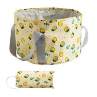 HJAZ Foldable Portable Washbasin, Travel Foot Bag, Outdoor Foot Wash Bucket, Wash Basin, Washbasin, Welcome to buy (Color : Yellow)