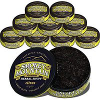 Smokey Mountain Herbal Snuff - Citrus - 10-Can Box - Nicotine-Free and Tobacco-Free