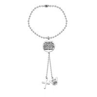 BAUNA Guardian Angel Cross Car Charm for Rearview Mirror Always Watching Over Me Window Hanging Ornaments Car Pendant for Home Vehicle Interior Accessories (Car Charm)