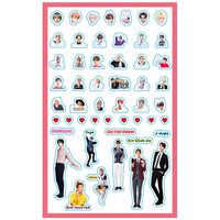 Teblacker BTS Stickers, Kpop Bangtan Boys Vinyl Decal for Mobile Phone, MacBook, Laptop, Car, Boats, Windows, Scrapbooking Decoration(H06)