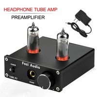 Headphone Amplifier Vacuum Tube Preamplifier Mini Hi-Fi Stereo Audio with Low Ground Noise Output Protection for Headphones Fosi Audio P2