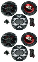 4) New BOSS CH6530 6.5" 3-Way 600W Car Audio Coaxial Speakers Stereo Red