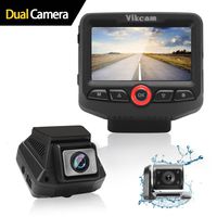 Vikcam Dual Dash Cam, Car Camera Recorder 1080P Full with 2.45" IPS Screen and Sony Senor, 170 Wide Angle Lens Car DVR, G-sensor, Supreme Night Vision with Front and Rear Camera for Cars