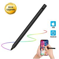 RICHKC2019 Rechargeable Active Stylus Digital Pen with Adjustable Fine Tip for Accurate Writing/Drawing on iPhone/iPad/Samsung/Surface/Android Touchscreen, Smartphones, Tablets, Notebooks. (Black)