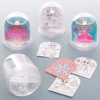 Baker Ross AT168 Princess Colour in Snow Globe Kits (Box of 4) -Arts and Crafts for Kids, Assorted