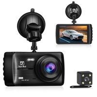 Dash Cam Dash Cameras Car Camera, YonRui Front and Rear Dashboard Camera 4inch FHD 1080P 170°Wide Angle Recorder, Motion Sensor, G-Sensor, Night Vision, Parking Monitor, Loop Recording