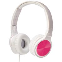 AmazonBasics Lightweight On-Ear Wired Headphones, Pink