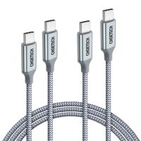 CHOETECH USB C to USB C Cable, 2 Pack 100W USB Type C Braided Fast Charging Cable (20V 5A 6ft) Compatible with Galaxy Note10/Note10 Plus, MacBook Pro 2019 2018 2017, Retina MacBook Air, iPad Pro 2018