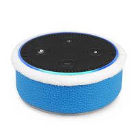 Fintie Protective Case for Amazon Echo Dot (Fits All-New Echo Dot 2nd Generation) - Premium Vegan Leather Sleeve Cover Plush Lined Holder Stand (Upgraded Edition) Royal Blue (SAAD026US-AD)