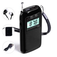 LCJ Portable Pocket Stereo Digital FM MW Shortwave Radio and MP3 Player with Alarm Clock