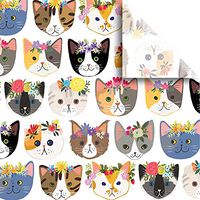 Jillson & Roberts Printed Gift Tissue 20" x 30", Kitty Cats (240 Sheets)
