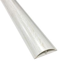 Electriduct Cable Shield Cord Cover - CSX-4 PVC Floor Wire Protector - 36 Inch - Wood Grain White