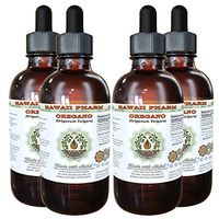 Oregano Alcohol-Free Liquid Extract, Organic Oregano (Origanum vulgare) Dried Leaf Glycerite 4x4 oz