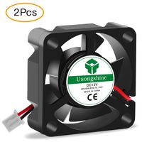 Usongshine 3D Printer Cooling Fan 30 x 30 x10mm 3010 DC 12V Cooling Fan with 2Pin Wire, 2 Packs of Mounting Screws (12V Pack of 2)