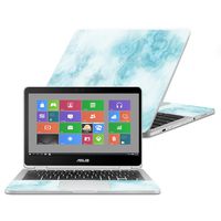 MightySkins Skin Compatible with Asus Chromebook Flip C302CA 12.5" (2016) - Blue Marble | Protective, Durable, and Unique Vinyl Decal wrap Cover | Easy to Apply, Remove | Made in The USA