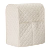 LIAMTU Stand Mixer Cover Large Size Dust-proof Satin Sheen Fabric Fits All Tilt Head & Bowl Lift Models for KitchenAid, Sunbeam, Cuisinart, Hamilton Beach Mixers (Almond Cream)