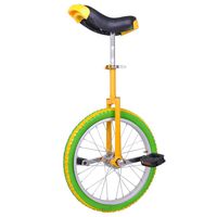 AW Yellow Green 18" Inch Wheel Unicycle Leakproof Butyl Tire Wheel Cycling Outdoor Sports Fitness Exercise