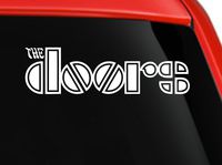 The doors Music Band (Cutout) Logo - Vinyl 6" wide (Color: WHITE) decal laptop tablet skateboard car windows stickers