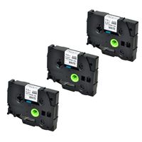 SuperInk 3 Pack Compatible for Brother HSe-211 HSe211 HS-211 HS211 Black on White Heat Shrink Tube Label Tape use in PT-D210 PT-D400 PT-E300 PT-E500 PT-P750WVP Printer (0.23''x 4.92ft, 5.8mm x 1.5m)
