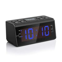 Alarm Clock, Alarm Clocks for Bedrooms with AM/FM Radio,Dimmer,Snooze,Battery Backup