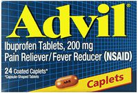 Advil Coated Caplets Pain Reliever and Fever Reducer, Ibuprofen 200mg, 24 Count, Fast-Acting Formula for Headache Relief, Toothache Pain Relief and Arthritis Pain Relief