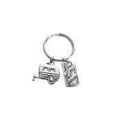 Camper Trailer RV Mini Camper Camping Find Joy in the Journey Charm Keychain Gift