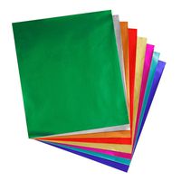 Hygloss Products Metallic Foil Paper Sheets - 8 Assorted Colors, 8 1/2 x 10", 24 Sheets