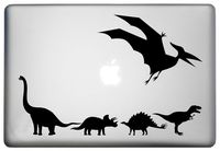 WallDecalsAndArt Dinosaurs Sticker MacBook Laptop Pro Air Vinyl Decor Decal is a Good Giant Dinosaurs MacBook Decal. Laptop Sizes 11, 12, 13 and 15 inch Black