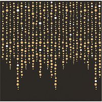 Christmas Napkins New Years Eve Party Winter Wedding Black & Gold Paper Cocktail Napkins Pk 48