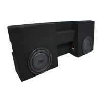 Compatible with 2005-2015 Toyota Tacoma Double Cab Truck Kicker CompVT CVT10 Dual 10" Sub Box Enclosure - Final 2 Ohm