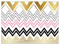 Slant Collections Set of 10 Foil Notecards: Chevron