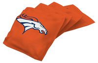 Wild Sports NFL Denver Broncos Orange Authentic Cornhole Bean Bag Set (4 Pack)
