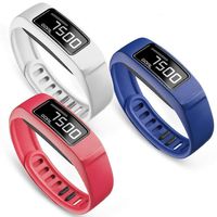 SKYLET Compatible with Garmin Vivofit 2 Bands, Soft Silicone Replacement Bands for Vivofit 2 Wristband Bracelet with Buckle Small Large Kids Men Women (Red White Dark Blue, Large)