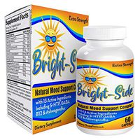 Bright-Side Mood Support Supplements/Vitamins - Natural Mood Booster/Enhancer Pills - 60 Capsules