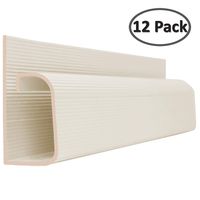 J Channel Cable Raceway Self Adhesive Desk Cord Organizer and Wire Manager - Beige - 48" (4 Feet) - 12 Pack