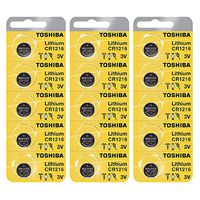 Toshiba CR1216 Battery 3V Lithium Coin Cell (15 Batteries)