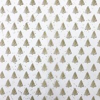Black Cat Avenue 20" x 30" Christmas Printed Tissue Paper for Gift Wrapping, 20-Sheet, Gold Pearl Trees