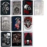 Zippo SOA Sons of Anarchy SOA Samcro 10 Lighter Set Rare