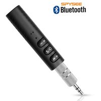 Bluetooth Receiver, Wireless Bluetooth 4.1 Car Adapter & Bluetooth Car Aux Adapter, Receiver with Clips Design 3.5mm Stereo Output for Home Audio/Car System, Car Audio Stereo System (White)