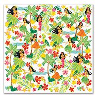 4 Packs Hawaiian Cocktail Beverage Paper Party Napkins Island Hula Honeys
