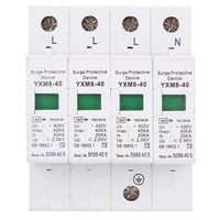 House Surge Protective，4P 40KA House Surge Din Rail Low-Voltage Protector Arrester Device for Lightning Protection
